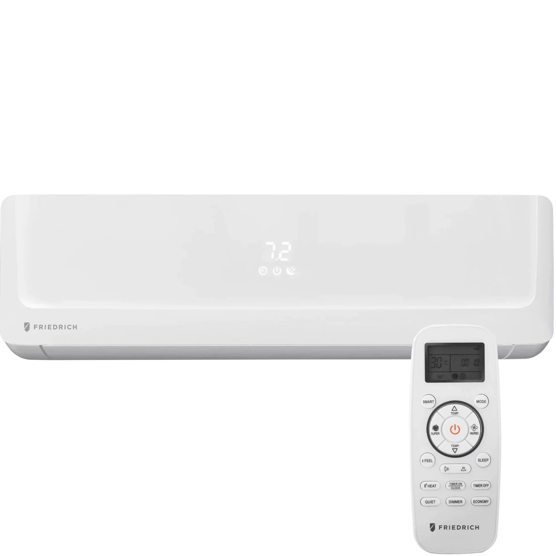 Friedrich 24000 BTU Floating Air Pro Tri-Zone Mini Split Air Conditioner with Heat Pump Bundle with Floating Air Pro Indoor 9000 BTU Air Conditioner and Heating