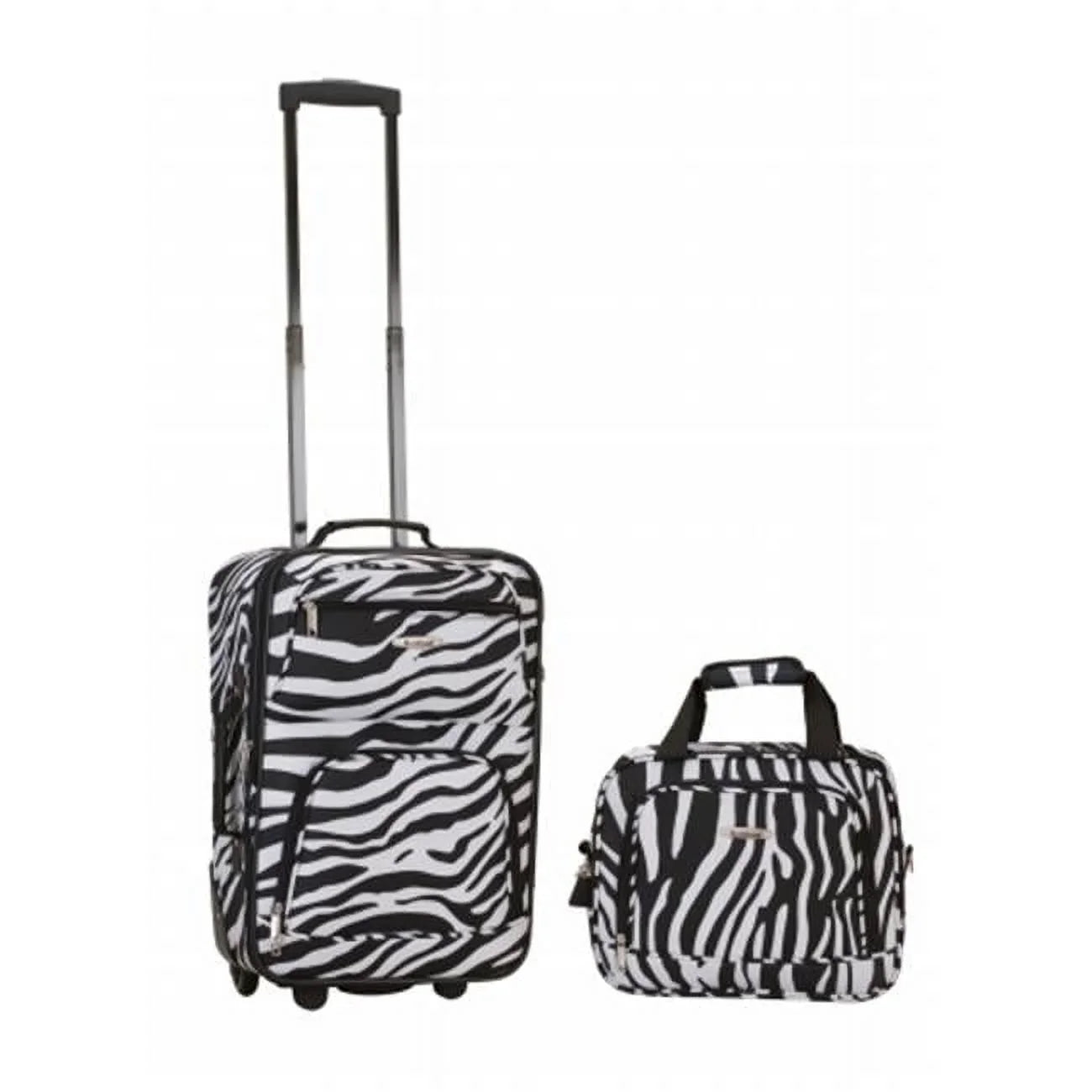 Rockland  2 Pc Zebra Luggage Set