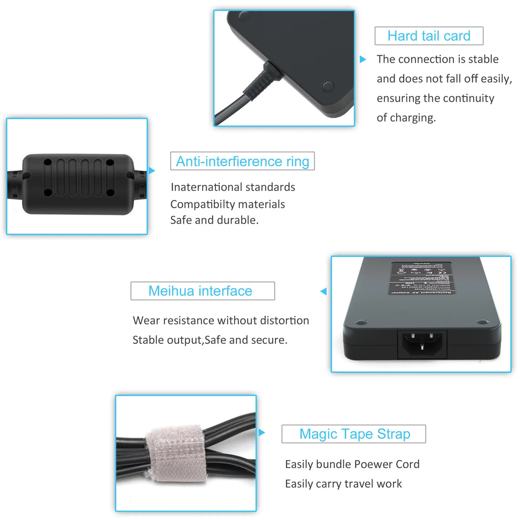 240W 180W  AC Adapter Laptop Charger Fit for  Alienware 15 17 R1 R2 R3 R4 R5 M15 M17 M11X M14X M17X G3 G5 G7 Precision 7710 7540 M6400 M6500 M6700 M6800 M4300 Power Supply Cord