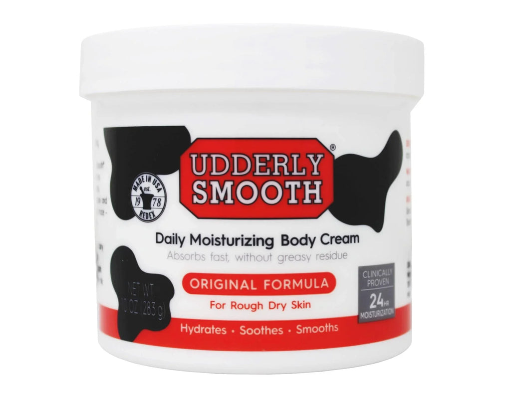 4 Pack - Udderly Smooth Body Cream Skin Moisturizer Original Formula for Rough Dry Skin, 10 Ounce