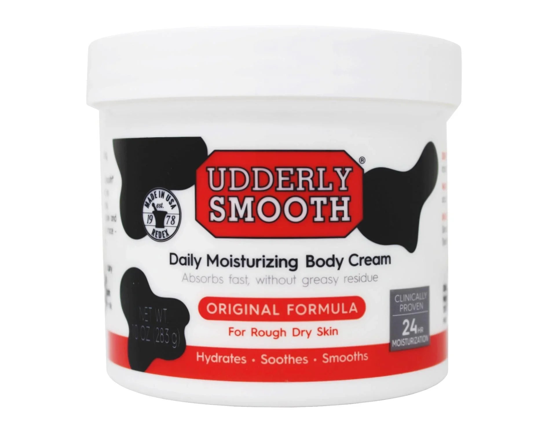 4 Pack - Udderly Smooth Body Cream Skin Moisturizer Original Formula for Rough Dry Skin, 10 Ounce