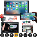 7" Double Din Radio Car Stereo Bluetooth HD Touch Screen with Reverse Camera And Mirror Link(Both Support Android and ios System)
