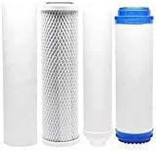 Replacement Filter Kit Compatible With Krystal Pure KR15 RO System - Includes Carbon Block Filters & Polypropylene Sediment Filter