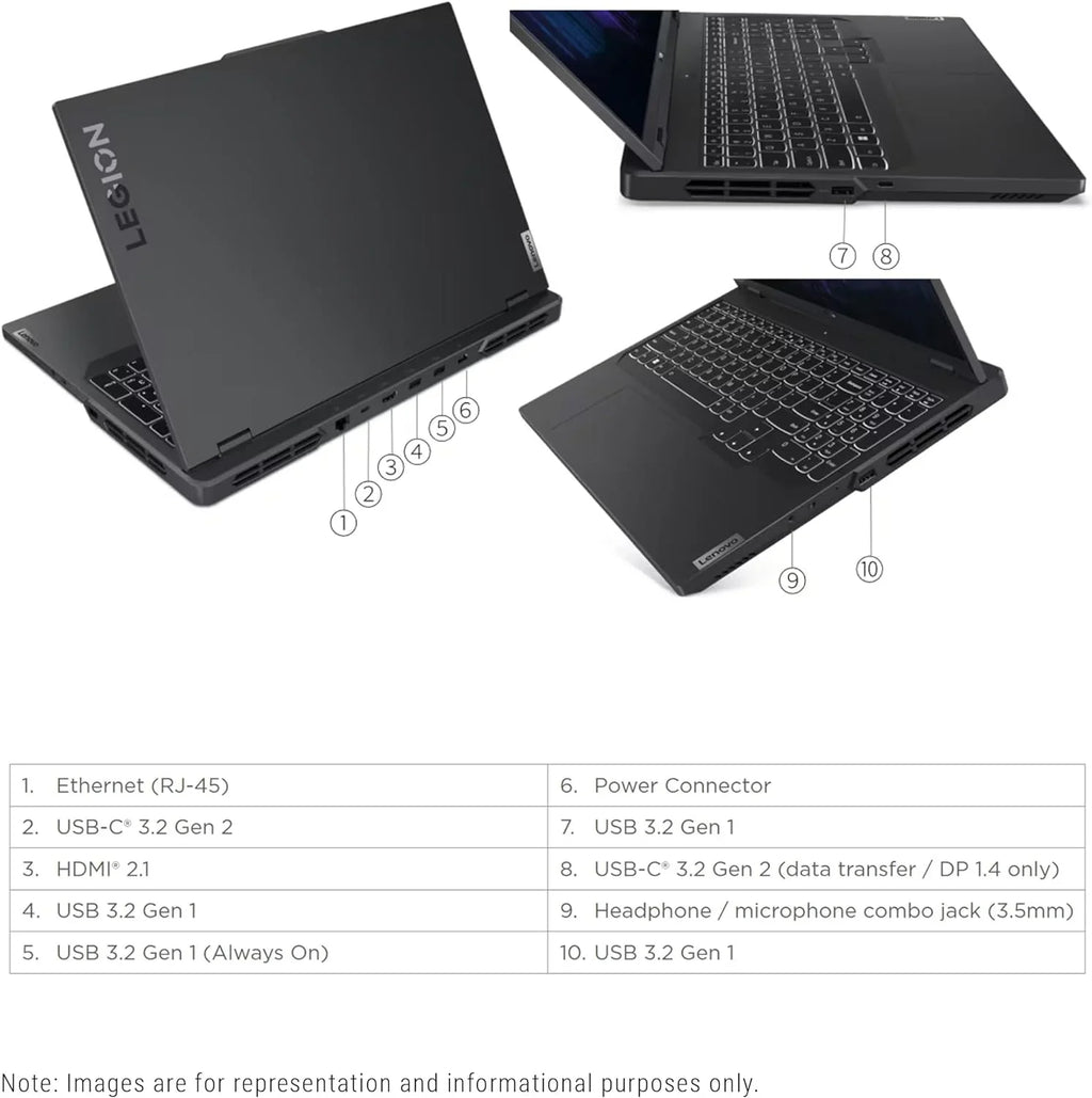 Legion Pro 5i Gaming Laptop, 13th Gen Intel Core i7-13700HX, 16 GB DDR5 Ram, 512 GB PCIe SSD, 16" WQXGA(2560x1600), Nvidia Geforce RTX 4060, Windows 11 Home