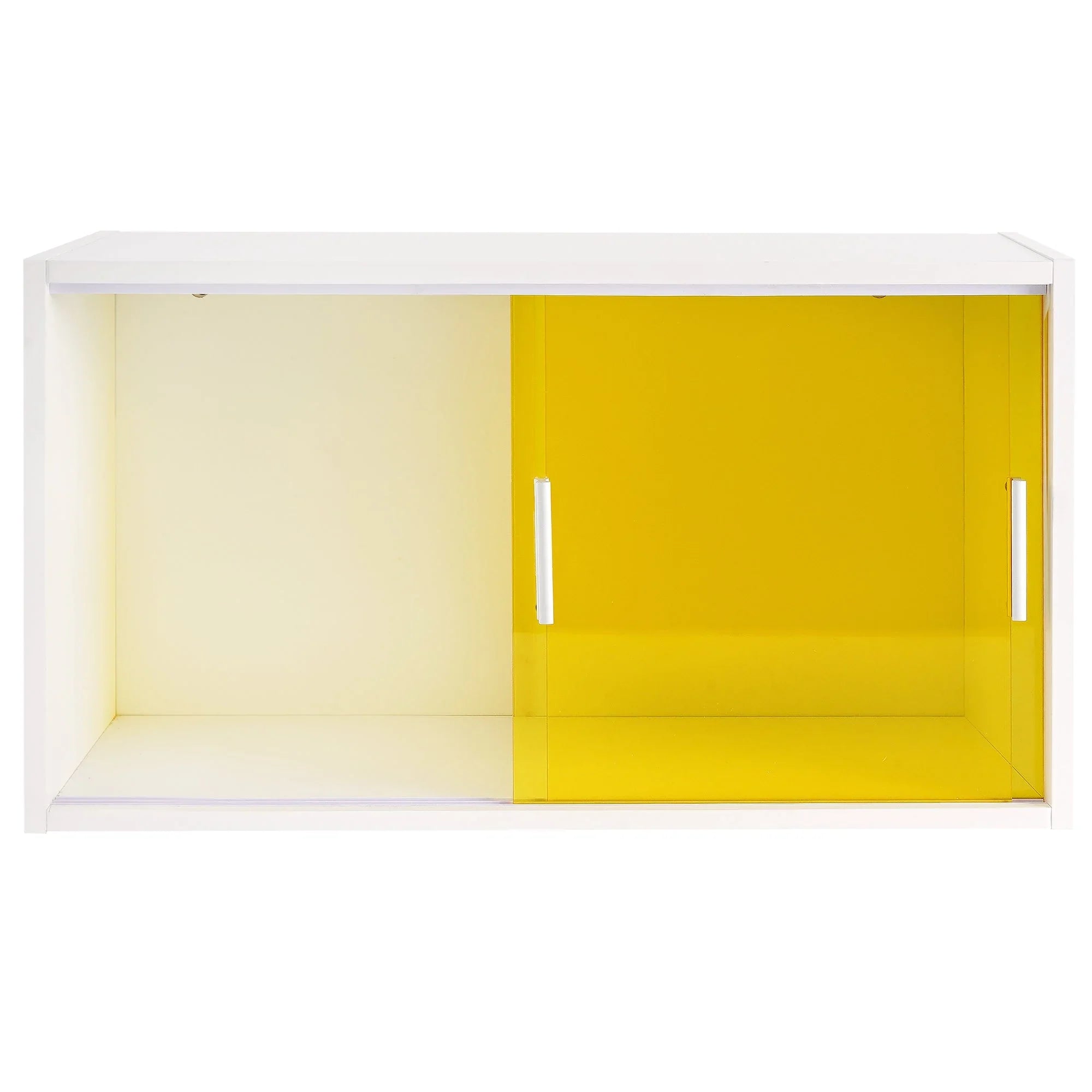 VECELO Bathroom Cabinet Wall Mounted, Multipurpose Storage Cabinet with Acrylic Sliding Doors for Bathroom Kitchen Living Room, White