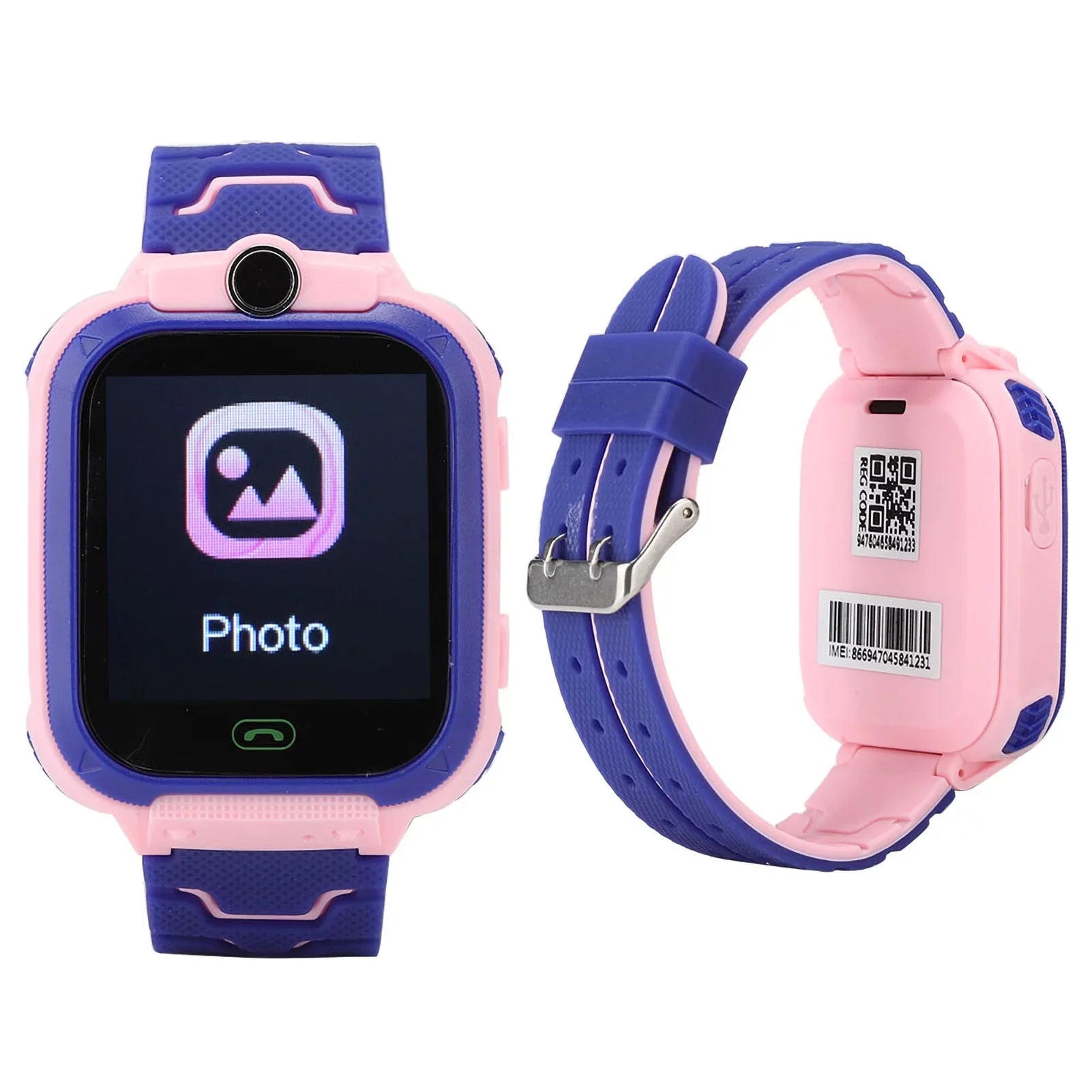 Fyearfly Relojes Digitales para niños, Reloj Inteligente a Prueba de Agua Reloj de Pulsera Digital multifunción para niños para IOS/AndroidQ12, Relojes para niños Reloj para Exteriores(Rosado)