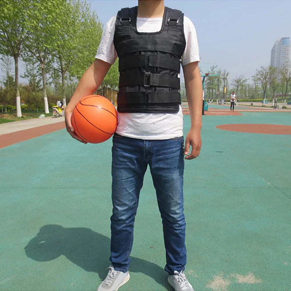 Tomfoto Max Loading 50kg Adjustable Weighted Vest Weight Jacket Oxford Exercise Weight Loading Cloth Strength Training (Empty)