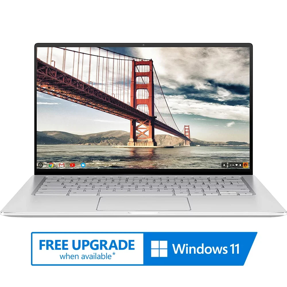 ASUS Chromebook Flip C434 2-In-1 Laptop, 14" Full HD Touchdisplay 4-Way NanoEdge, Intel Core M3-8100Y Processor, 4GB RAM, 64GB eMMC Storage, All-Metal Body, Backlit KB, Chrome OS, Silver - (Open Box)