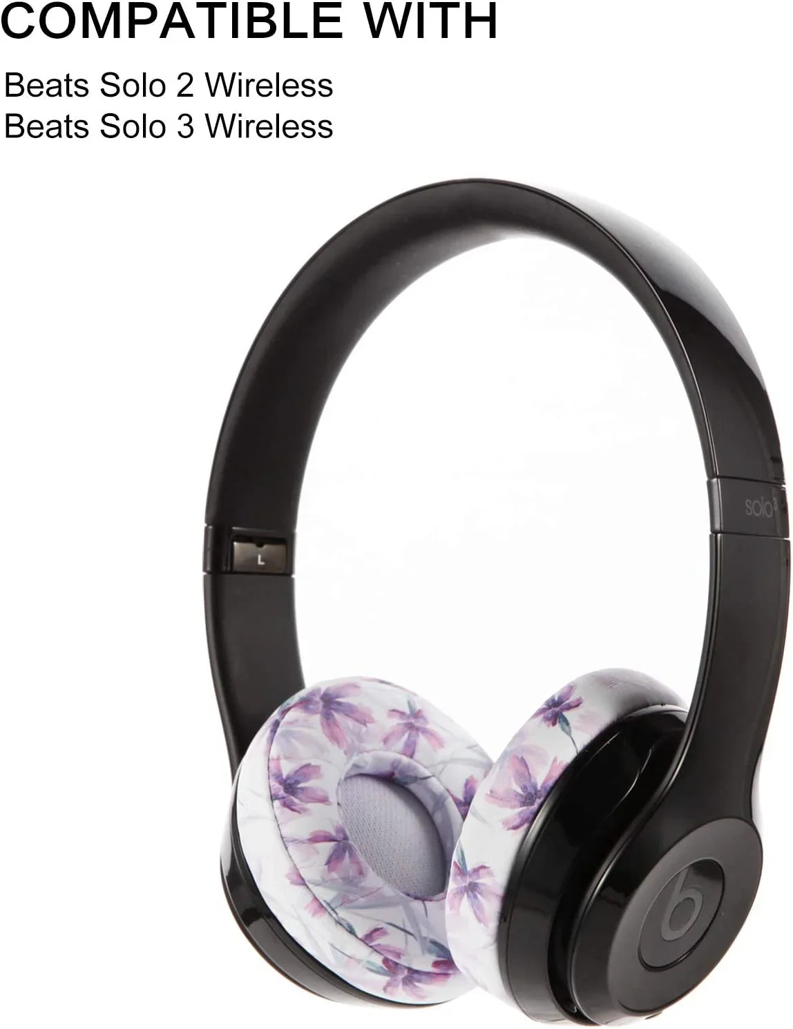 Ear Pads,Replacement earpads with Noise IsoLatitudeion Memory Foam Ear Cushions Compatible with Beats Solo 2 & 3