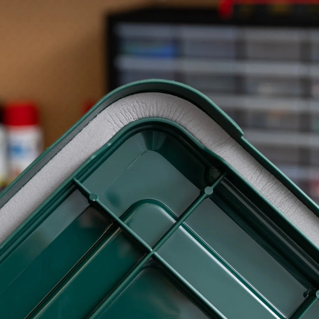 Remington® 30 Quart WeatherPro Gasket Storage Box with Buckles Hunter Green, Set of 6