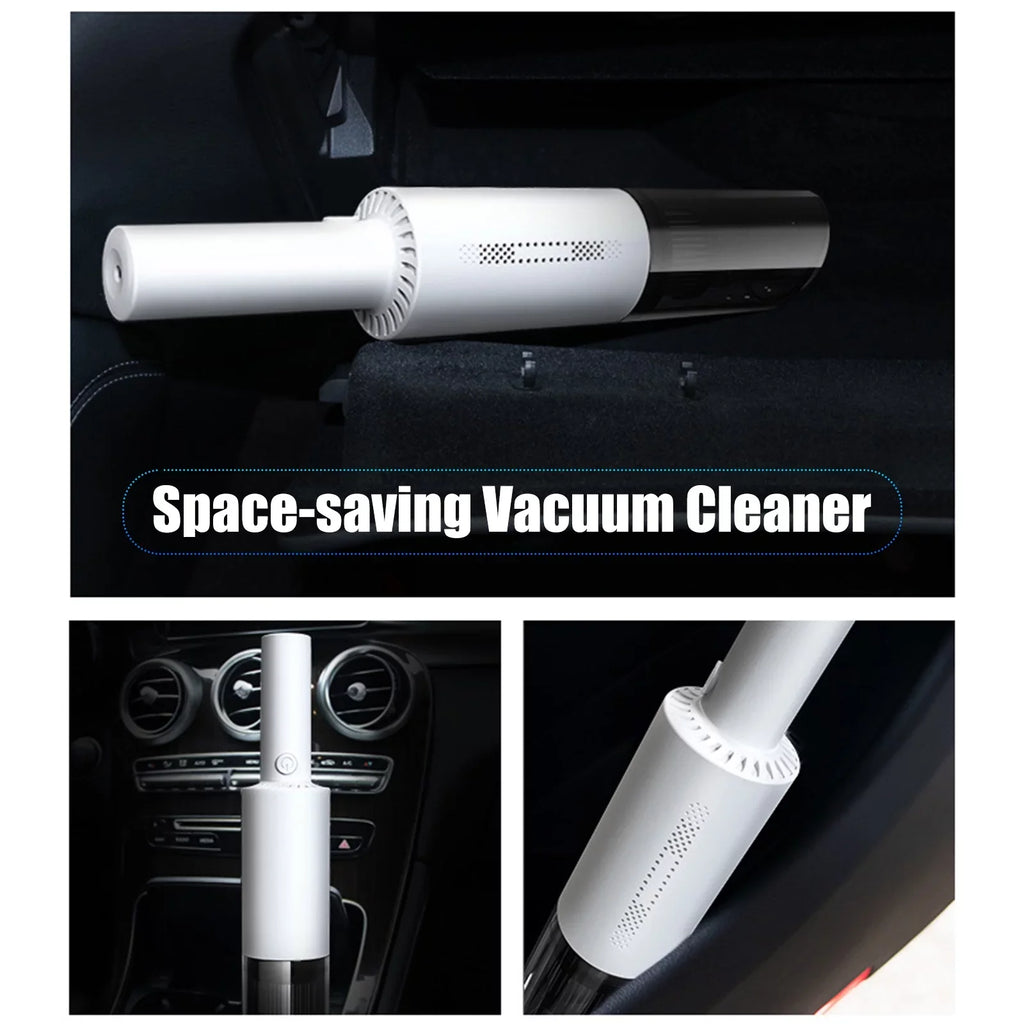 moobody Vacuum Cleaner, 120W Handheld Cleaner, 6000Pa Powerful Suction, USB Powered with HEPA Filter for Cleaning Hair Dust Gravel in Home Office