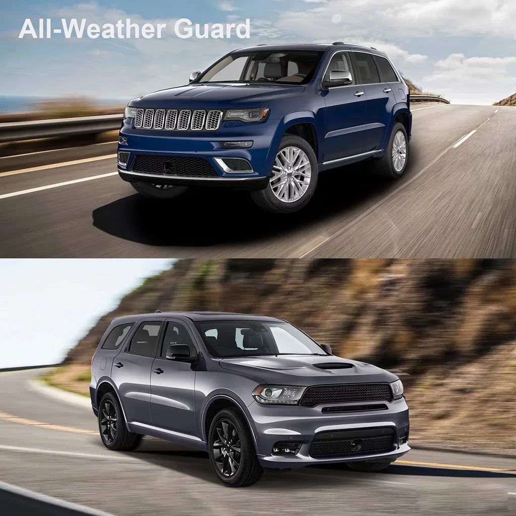 Ledkingdomus TPE Rubber Front & Rear for 2016-2021 Durango/Grand Cherokee /2022 Jeep Grand Cherokee Floor Mats Set, All-Weather Protection