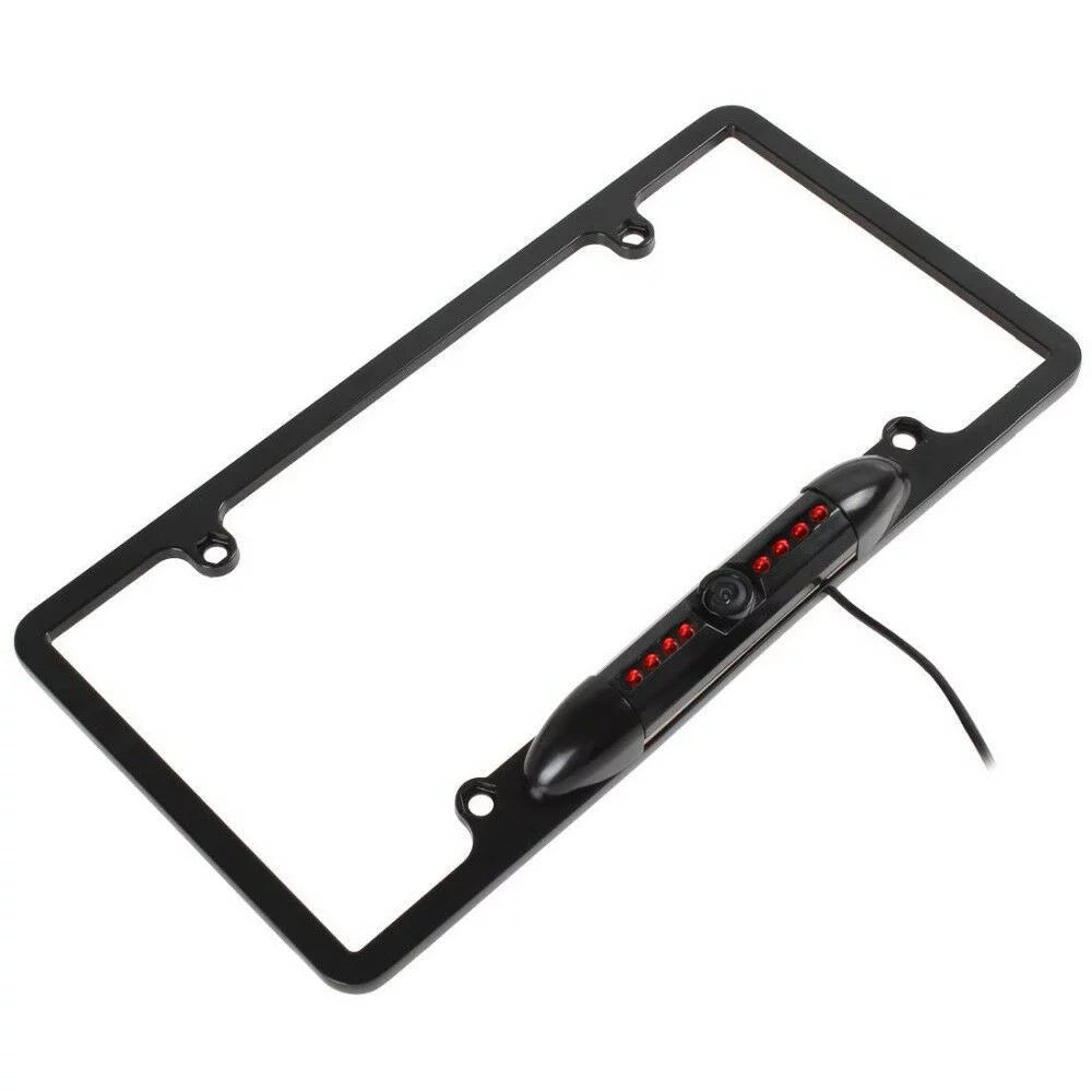 Night Vision Car License PLatitudee Rear view Camera BLACK METAL FRAME
