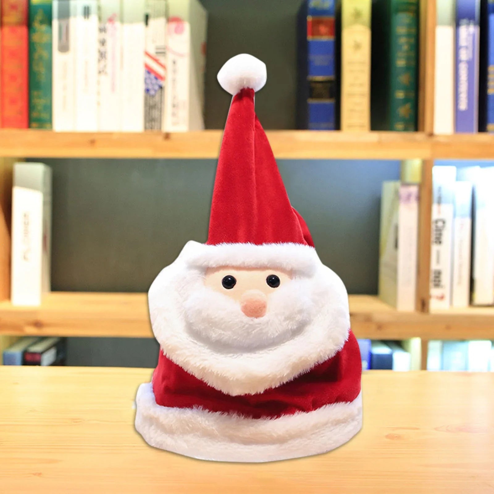 Winter Christmas Grandpa Hat Glow Singing Doll Plush Toy Will Move Christmas Eve Christmas Gifts Winter Hats for Men Large Head Men Hats for Winter Winter Hat Men Large Windproof Hat Men Mens Hat
