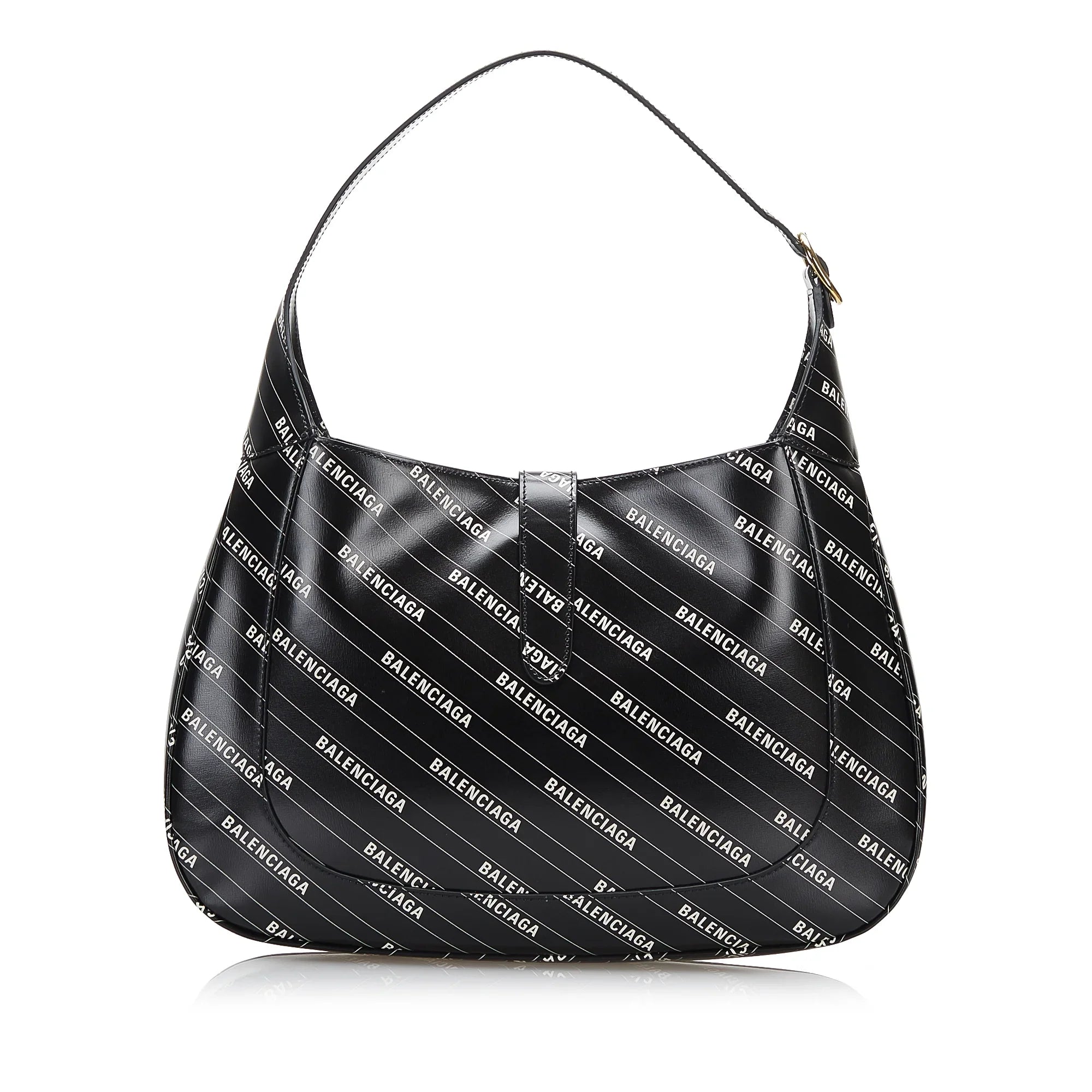 Pre-Owned Authenticated Gucci Hacker Project Jackie 1961 Calf Leather Black Satchel Unisex (Good)