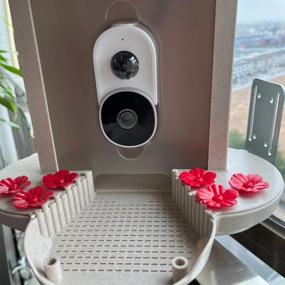 moobody WIFI Smart Bird Feeder Camera 1080P Auto Capture Bird Video, Motion Detection, Real-time Notification, AI Identify Bird Species, IP65 Waterproof 128G TF Cards for Bird Watching Enthusiasts