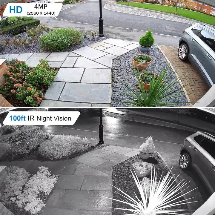 Anpviz 4MP IP Camera Outdoor Fixed 2.8mm lens Security camera Built-in Mic Waterproof IP66 H.265 P2P WDR IR Night vision Onvif