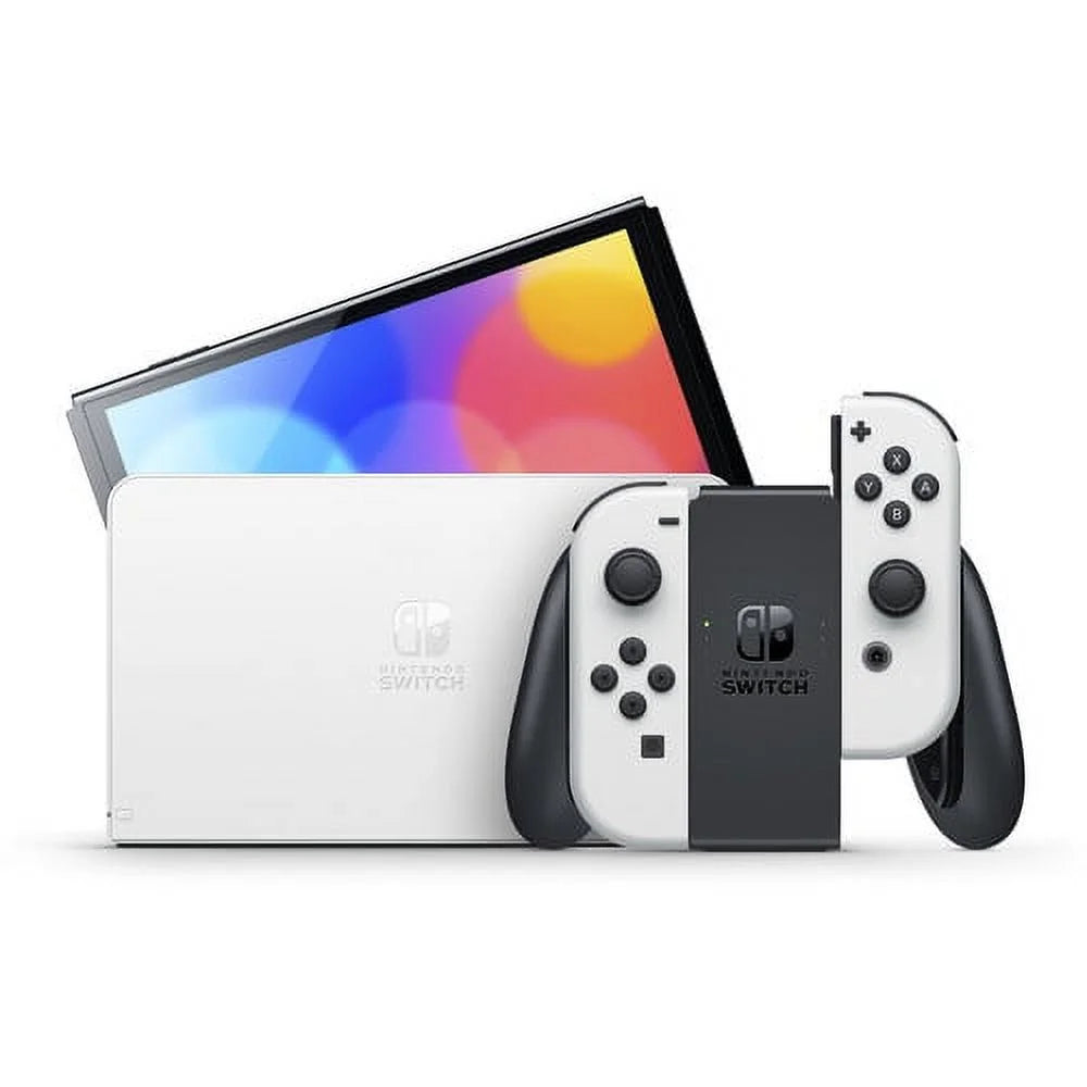 Nintendo Switch OLED White with Mario Kart 8 Deluxe Game