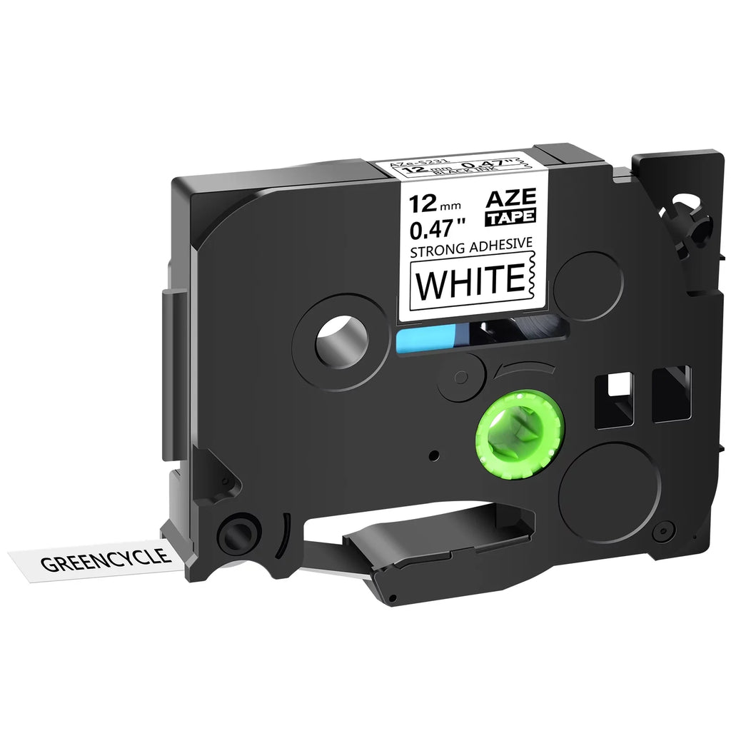 GREENCYCLE 40PK Compatible for Brother P-interactive Black on White 12mm TZ TZe TZe-S231 TZ-S231 TZe-231 TZ-231 Extra Strength Laminated Label Tape
