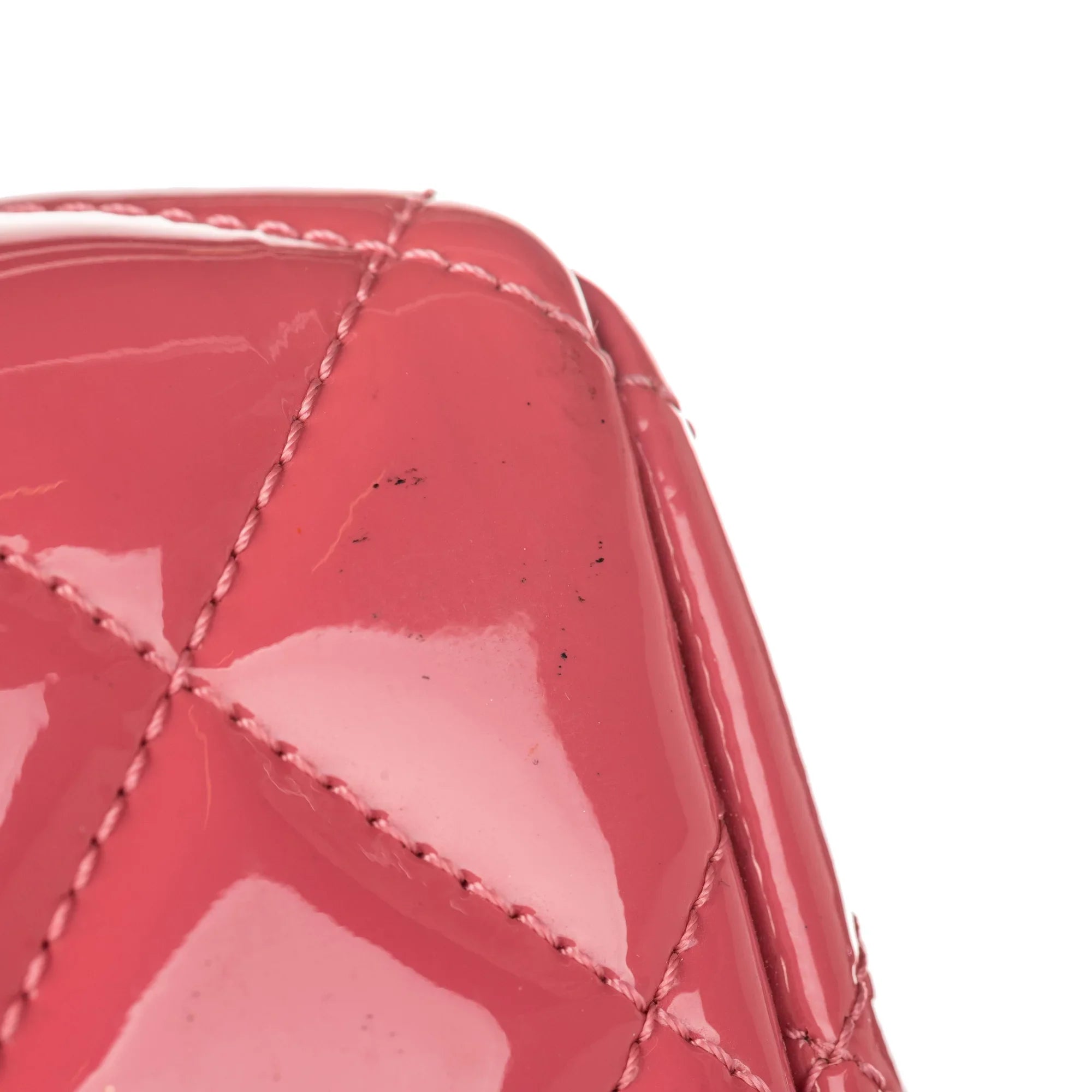 Pre-Owned Chanel Small Coco Shine Flap Bag Patent Leather Red Crossbody Bag Women (Good)