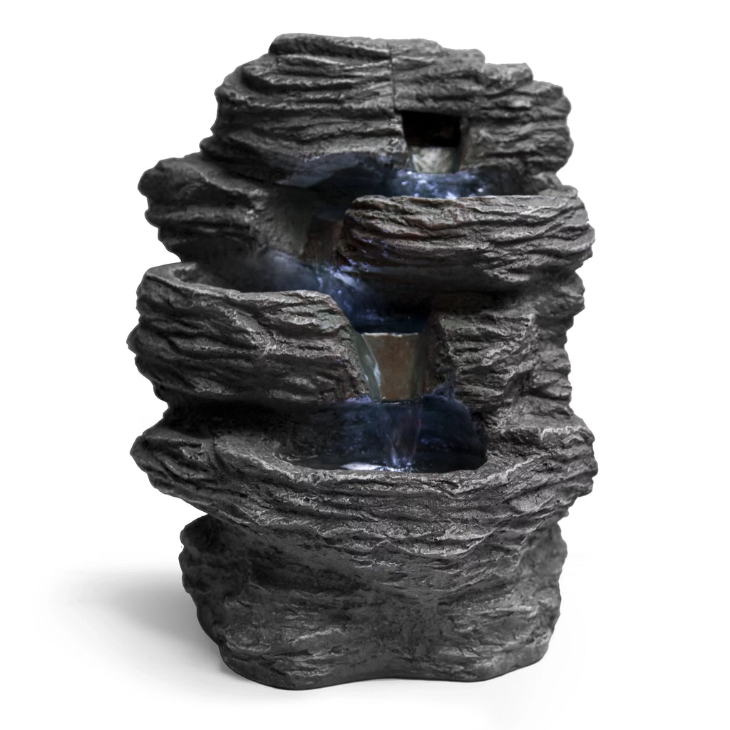 Serene Life SLTWF15LED - Water Fountain - Relaxing Tabletop Water Feature Decoration