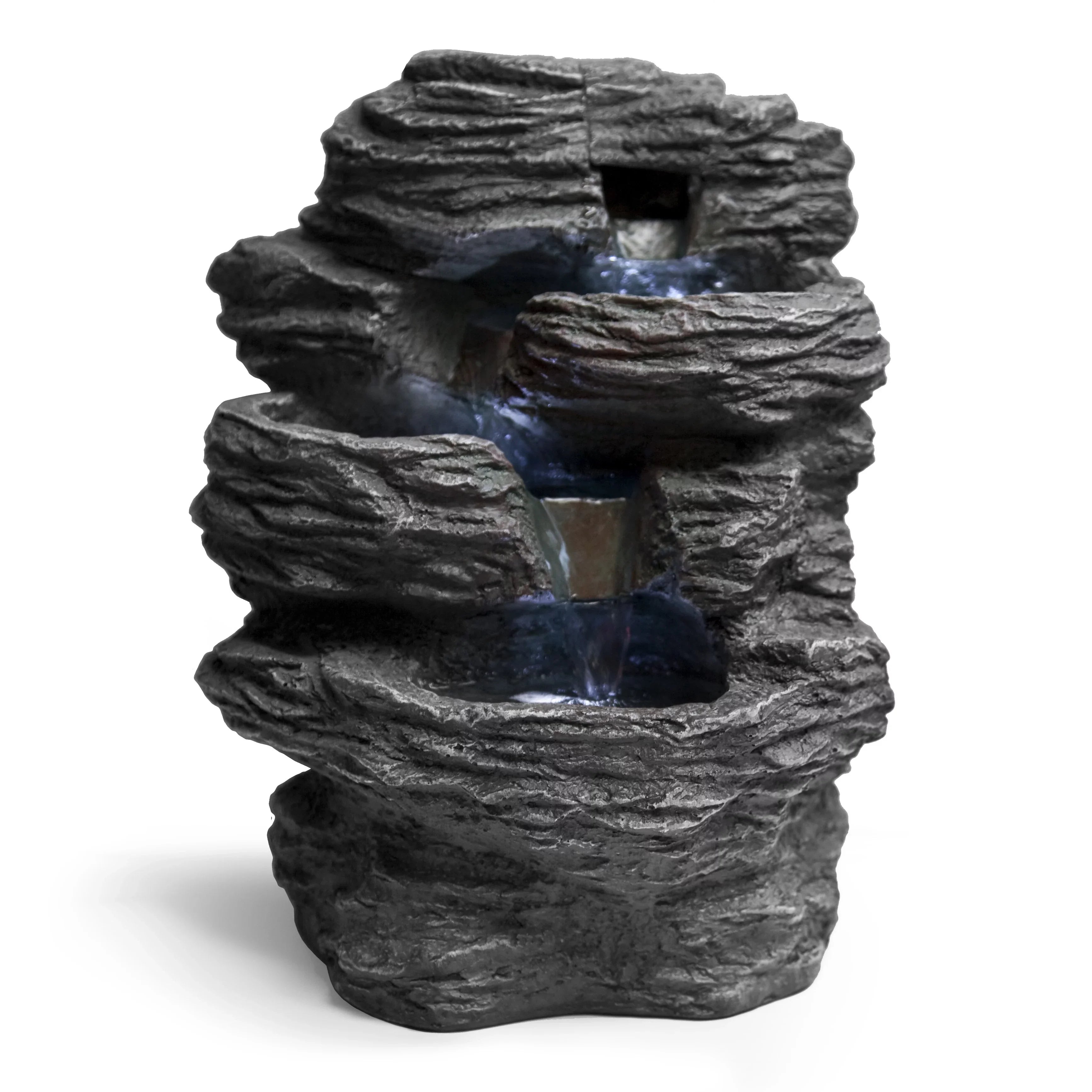 Serene Life SLTWF15LED - Water Fountain - Relaxing Tabletop Water Feature Decoration