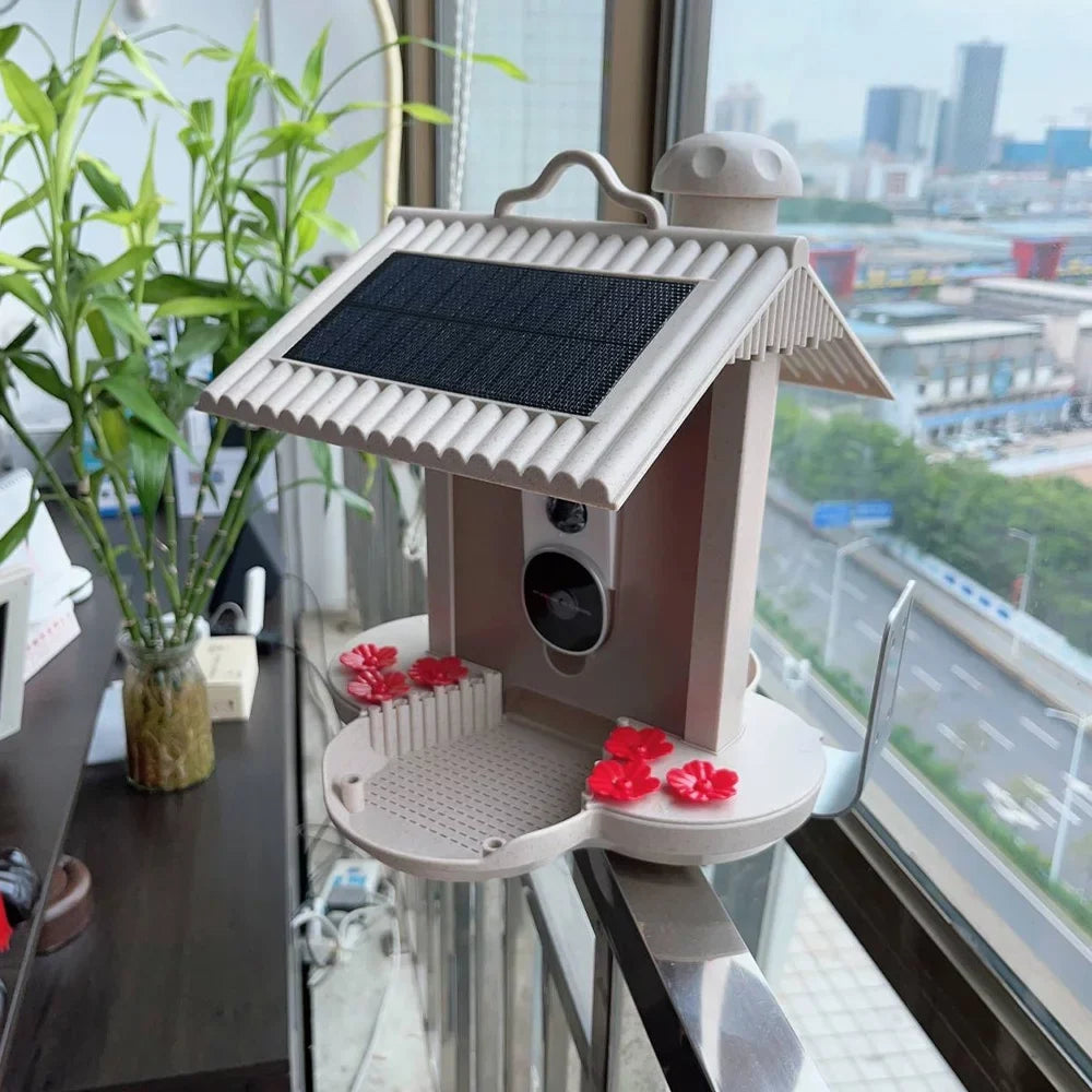 moobody WIFI Smart Bird Feeder Camera 1080P Auto Capture Bird Video, Motion Detection, Real-time Notification, AI Identify Bird Species, IP65 Waterproof 128G TF Cards for Bird Watching Enthusiasts