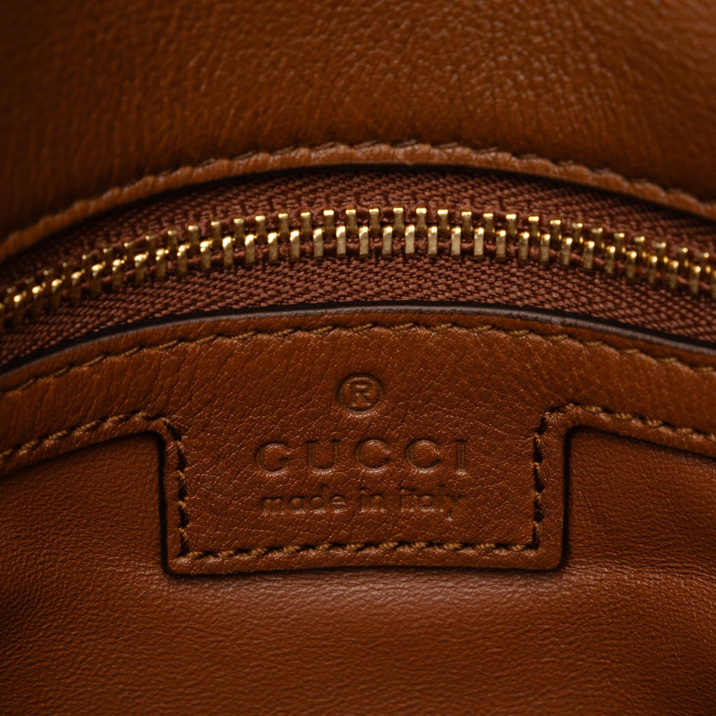 Pre-Owned Authenticated Gucci Medium Blondie Bag Calf Leather Brown Crossbody Bag Unisex (Good)