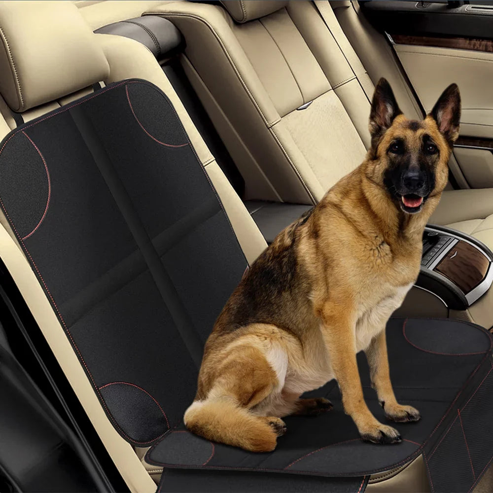 2Pack Car Seat Protector Protect Child Seats with Thickest Padding and Non-Slip Backing Mesh Pockets for Baby and Pet