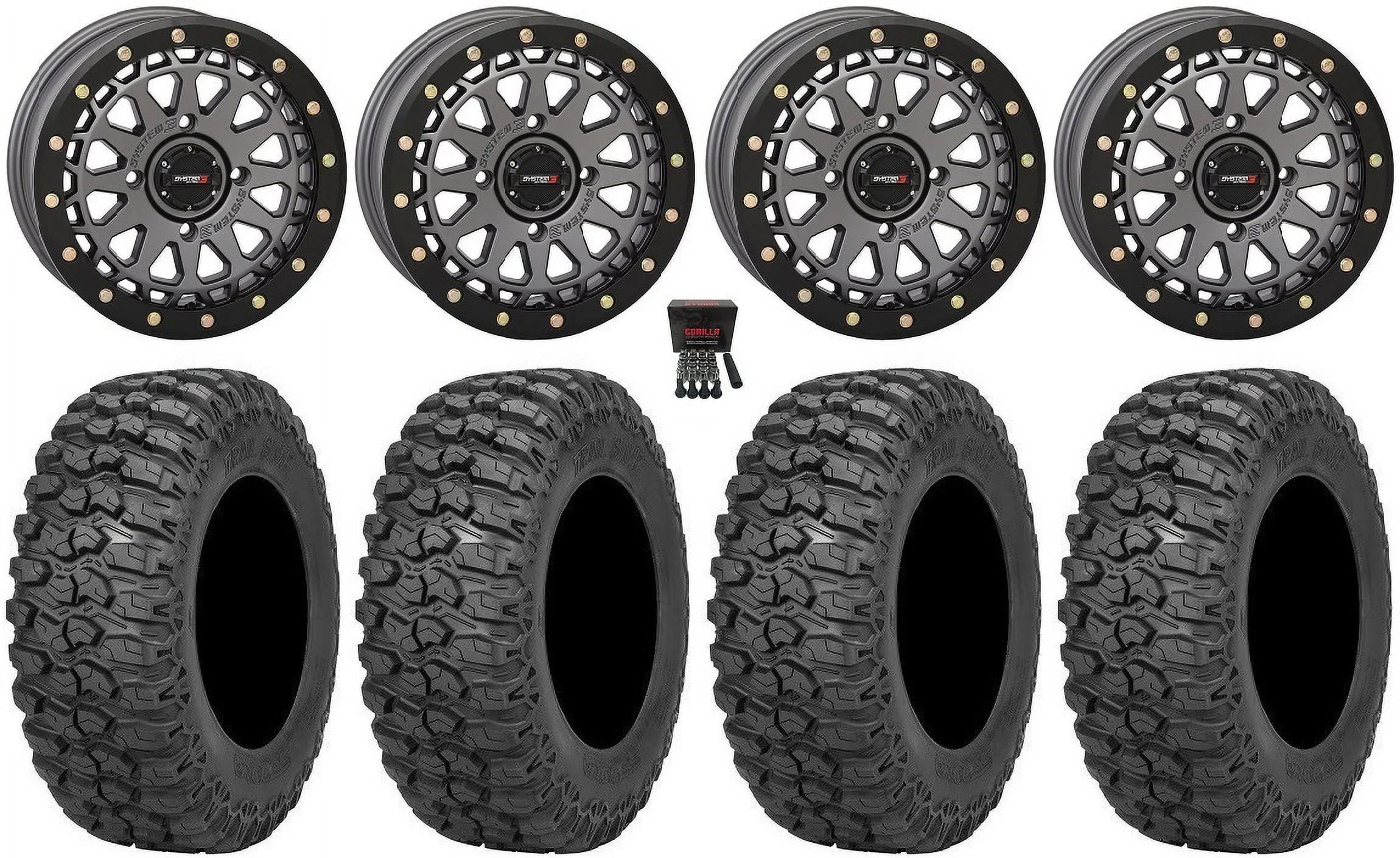 System 3 SB-6 15" Wheels Gm (5+2) 32" Trail Saw 2.0 Tires Can-Am Commander Maverick Renegade Outlander Defender