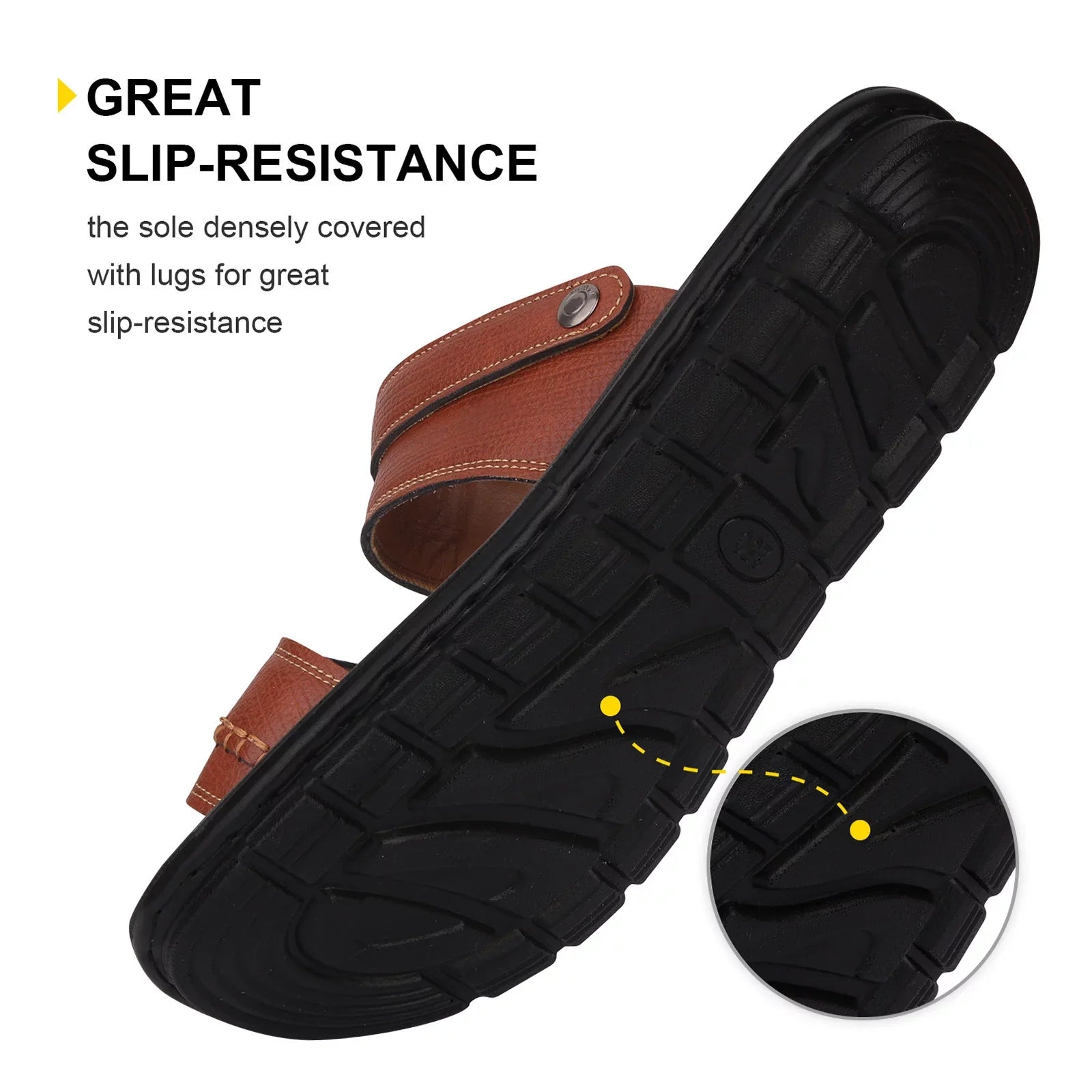 ILJNDTGBE Sandals for Men Leather Hiking Sandals Men Summer Two Wear Buckle Strap Casual Open Toe FLatitude Soft Bottom Breathable Shoes Sandals