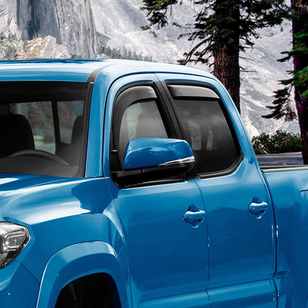 Goodyear Shatterproof in-Channel Window Deflectors for Trucks Toyota Tacoma 2016-2023 Double Cab, Rain Guards, Window Visors, Vent Deflector, Truck Accessories, 4pcs. - GY003409