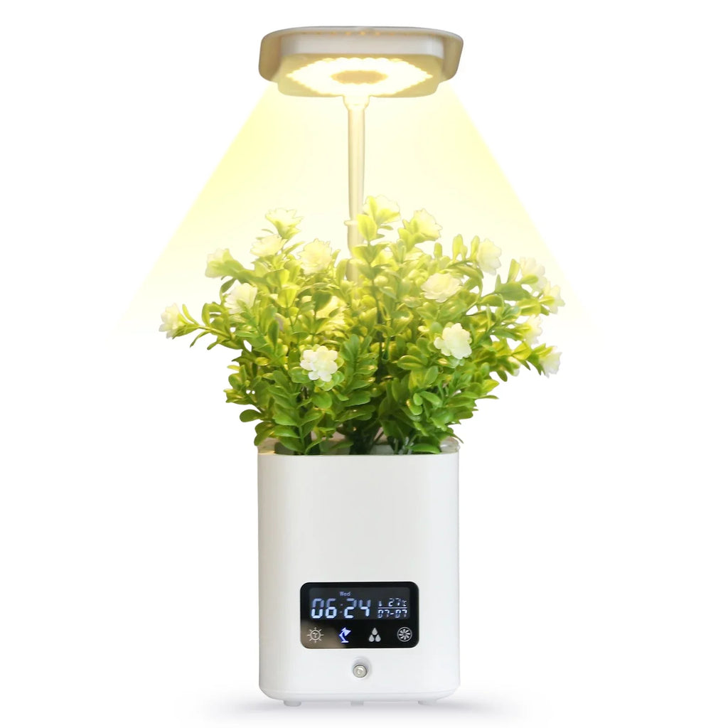 Aibecy Smart Planter for Indoor Plants Indoor Garden Grow with Table Desk Lamp Humidifier Automatic Hydroponics Kit Planters for Herb Small Plants