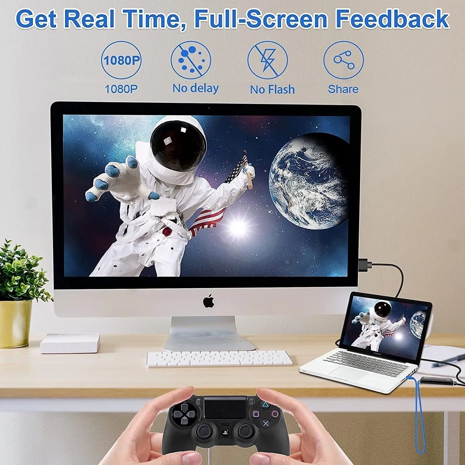 Capture Card, 4K Audio Video Capture Card, USB 3.0 Capture Adapter 1080P 60FPS Video Recorder Device for Game Recording, Works for , Streaming Live,Support X-Box/OBS/Camera/PC