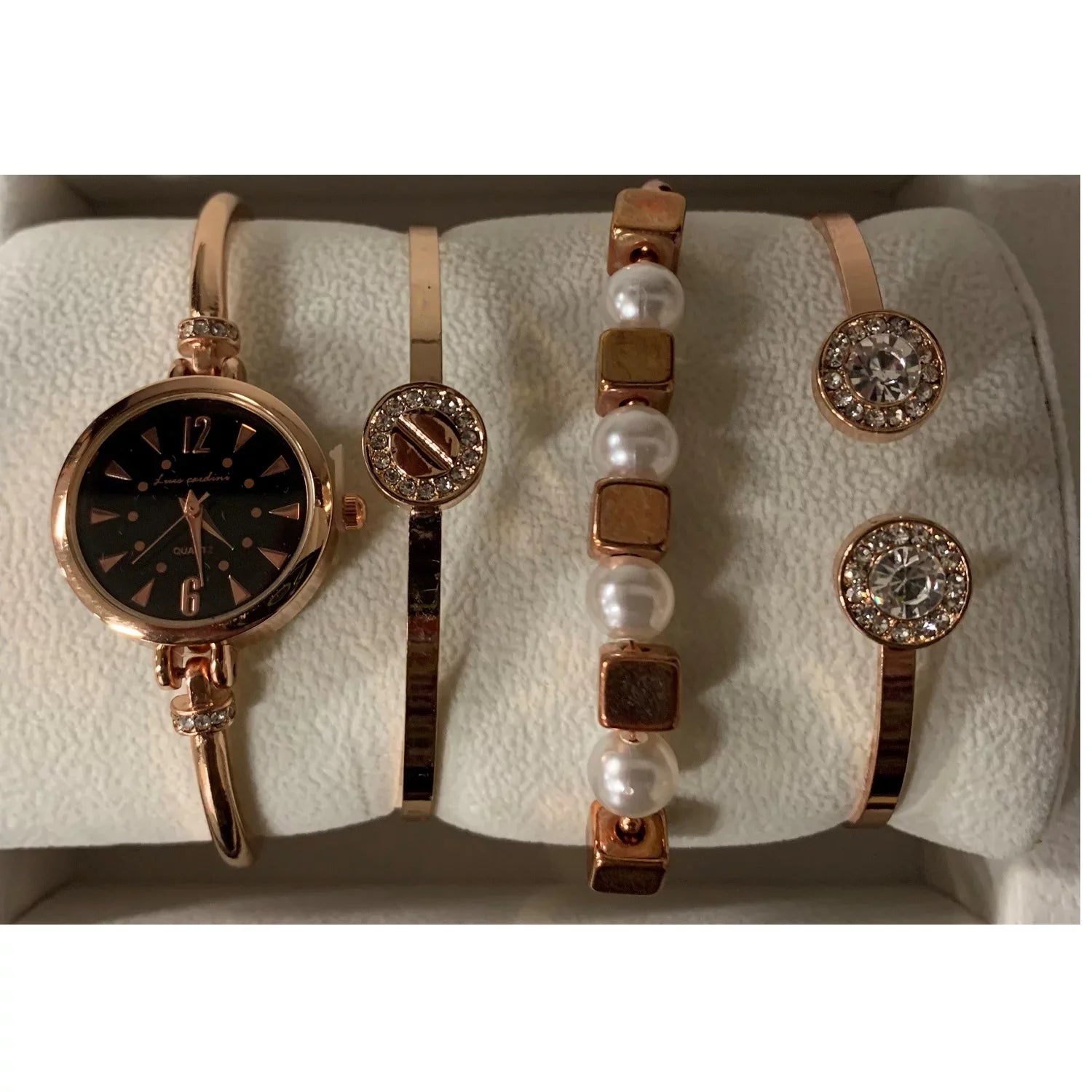 Luis Cardini Rose Gold Bracelet Set of 4