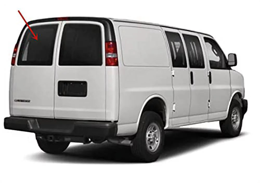 Privacy Stationary Back Window Back Glass Driver Left Side Compatible with Chevrolet Express/GMC Savana Van 1996-2022 Models