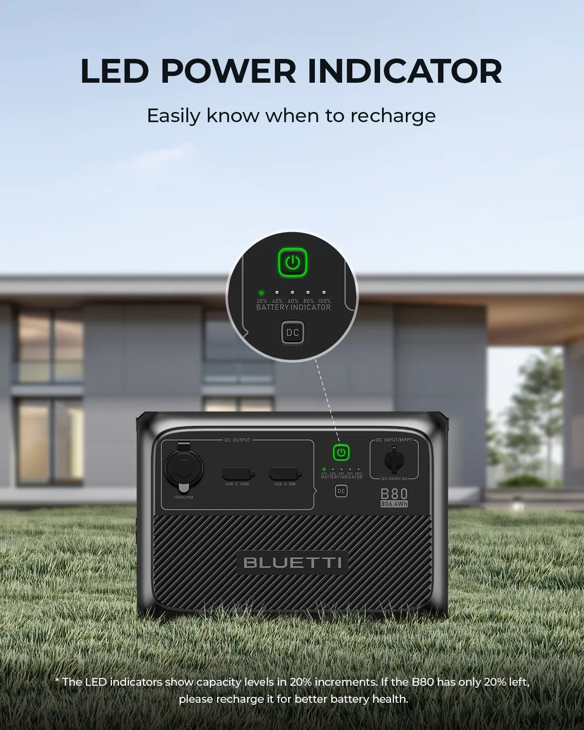 BLUETTI AC70+B80 Portable Solar Generator, 768Wh LiFePO4 Power Station, 80% Charge in 45 Mins, 1000W Rated Power (2000W Lifting Power) for Camping, Hiking, Home Backup