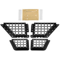 Unique Bargains 1Set Rear Door Net Pocket Storage Box Organizer Tray for Ford Bronco 2021 Metal Black