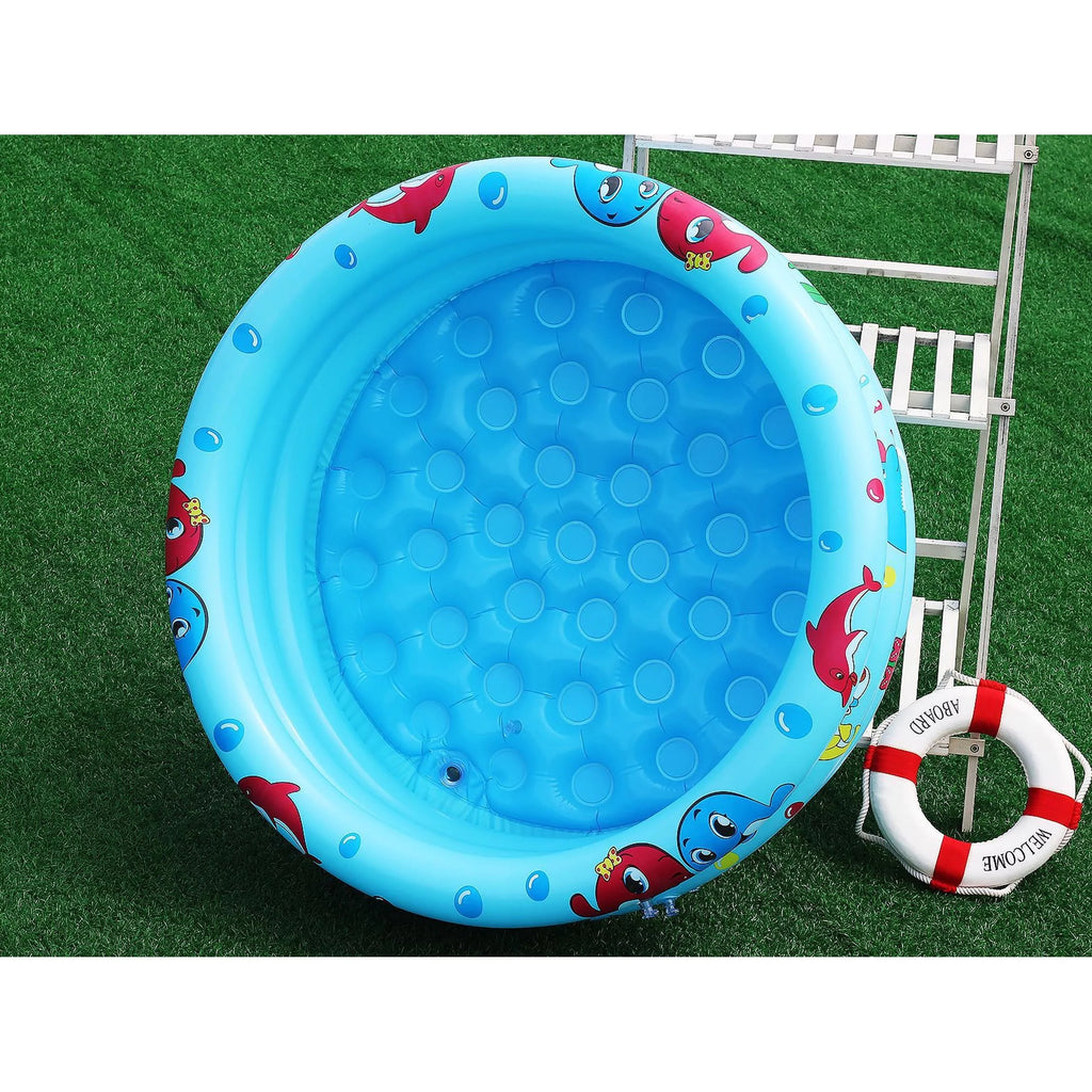 59" InfLatitudeable Baby Swimming Pool,Round Portable Child Little Pump Pool,Kiddie Paddling Pool Indoor&Outdoor Toddler Water Game Play Center for Kids/Girl/Boy,Summer Saving