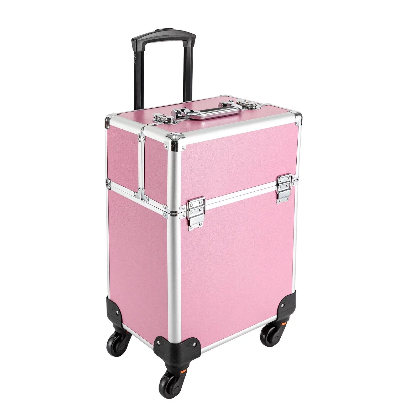 Miumaeov 4-Tier Professional Rolling Makeup Train Case Cosmetic Trolley Makeup Storage Organizer with Wheels