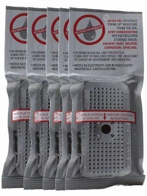 40 Gram Silica Gel Desiccant, Moisture Absorber Dehumidifier, 5