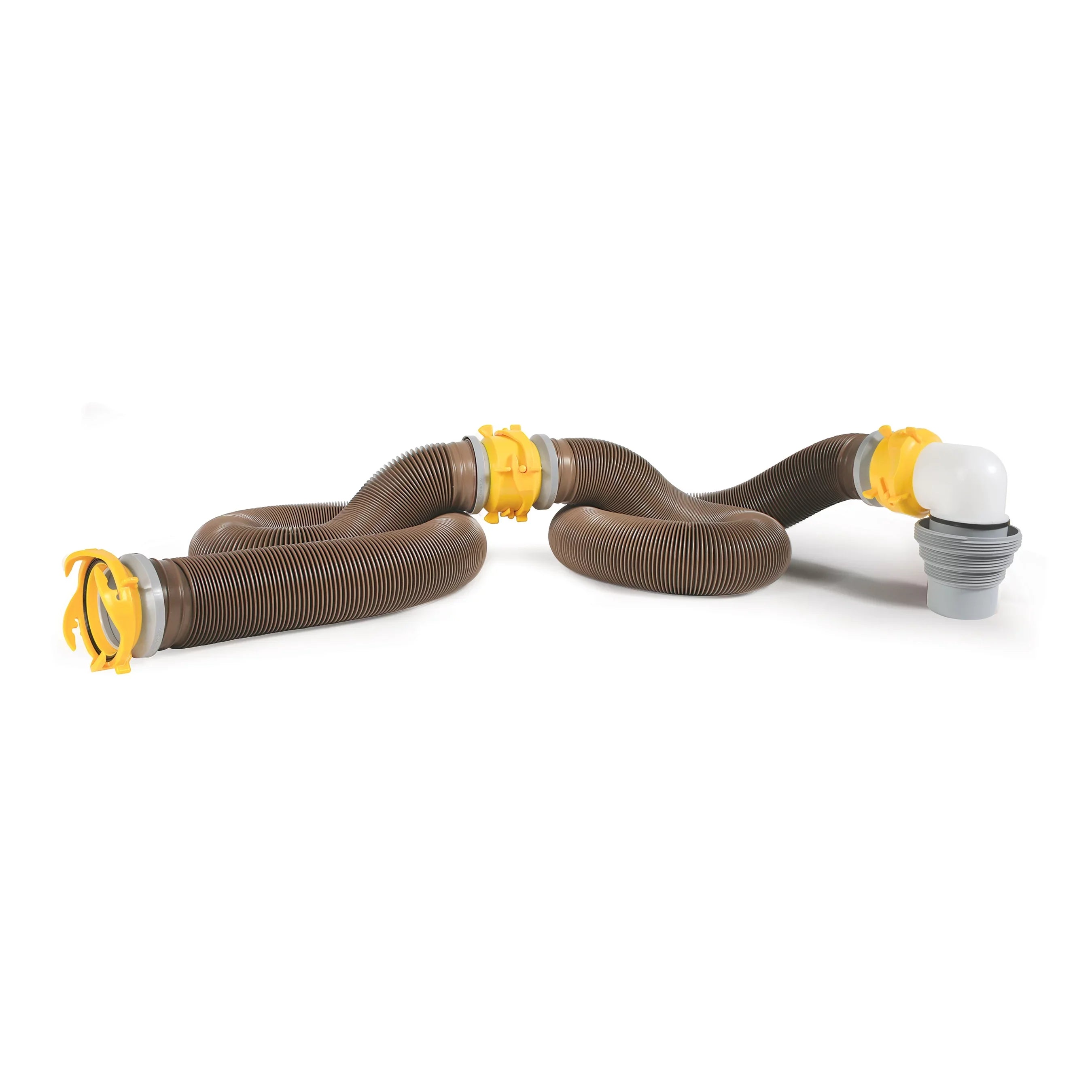 Camco Revolution 360 20-Foot Heavy-Duty Camper/RV Sewer Hose Kit | HTS Vinyl, Multicolor (39628)