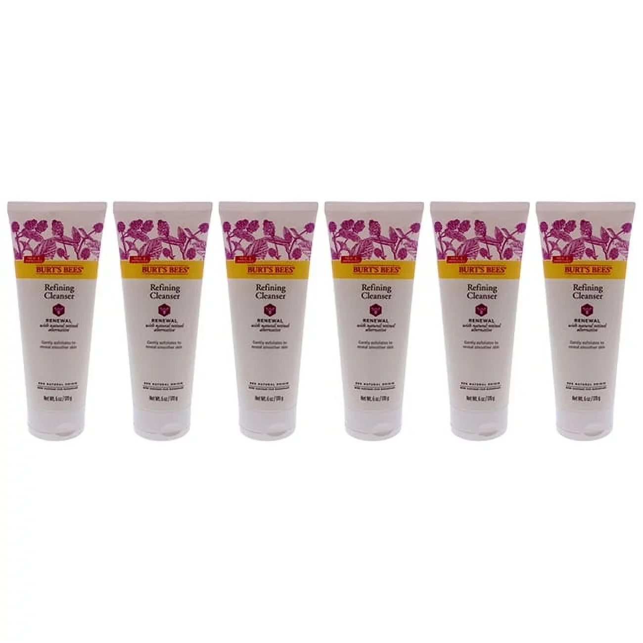 Rebrand newal Refining Cleanser by Burts Bees for Unisex - 6 oz Cleanser - Pack of 6