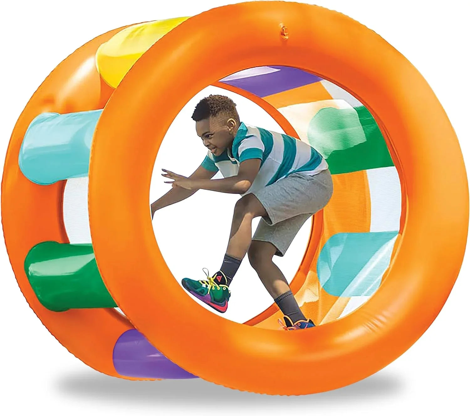 Hearthsong Roll With It 2.0 Giant InfLatitudeable Ball Roller Big Wheel with Mesh Interior