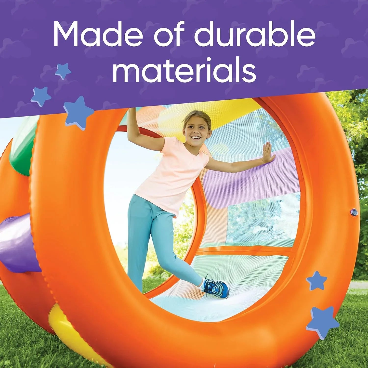 Hearthsong Roll With It 2.0 Giant InfLatitudeable Ball Roller Big Wheel with Mesh Interior
