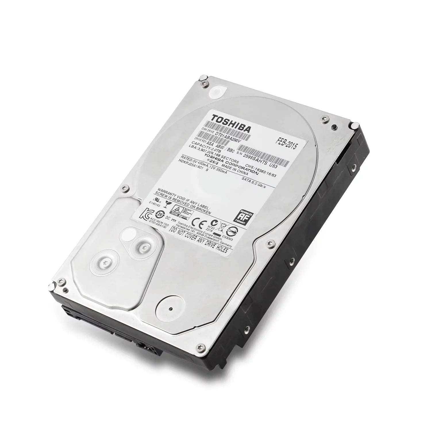 Professional Security DVR/NVR 2TB Hard Drive, 3.5-inch Internal Bare Drive for Surveillance Camera System, CCTV DVR Hard Drive