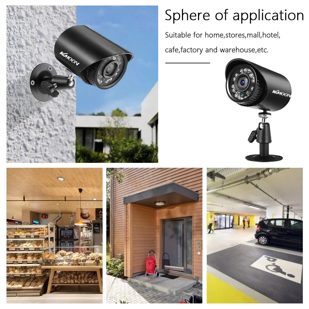 2.0MP 1080P F Security Analog Camera with 4pcs 1080P, Infrared Night Vision, Motion Detection, Outdoor Waterproof CCTV Surveillance Camera NTSC System