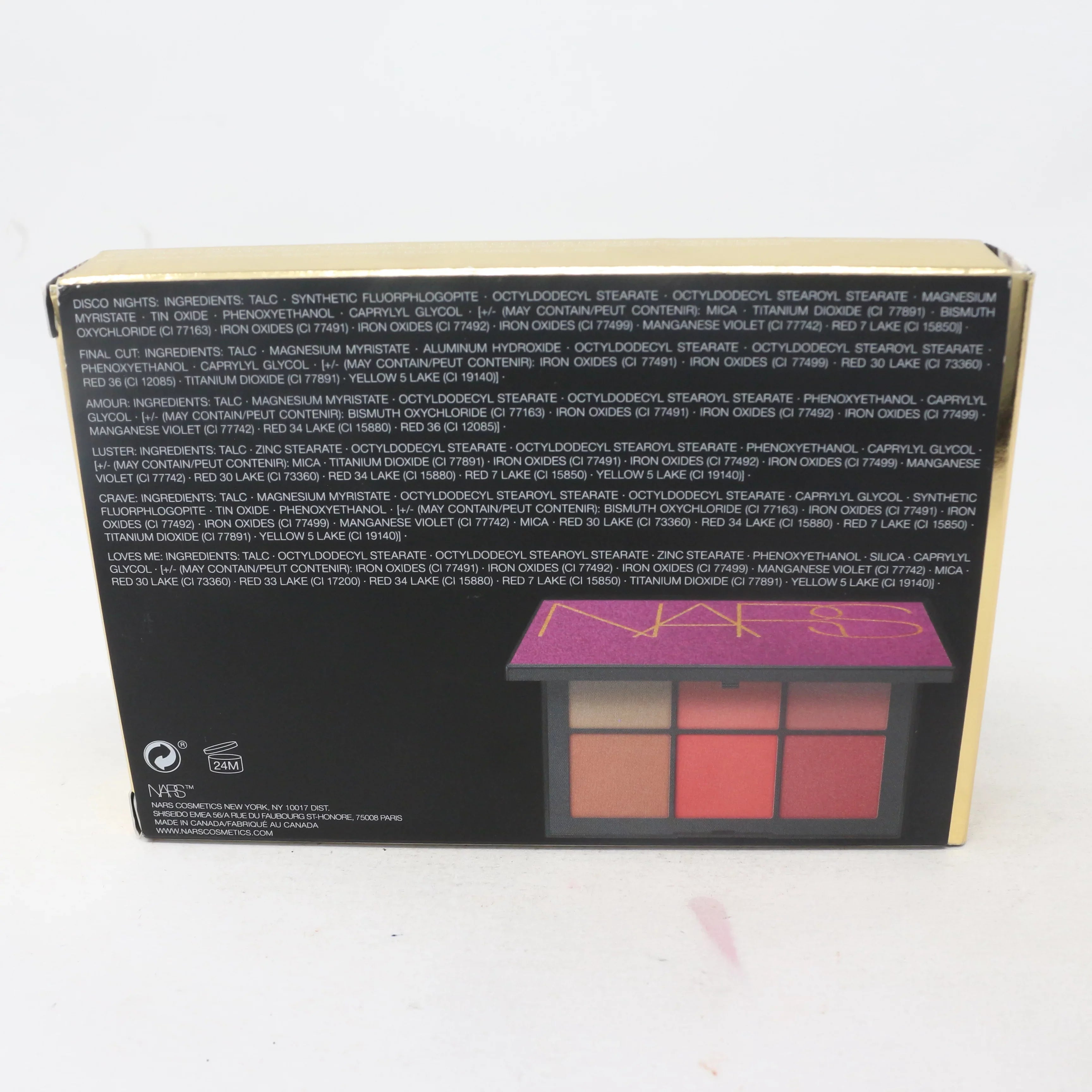 Nars Studio 54 Free Lover Cheek Palette / New With Box