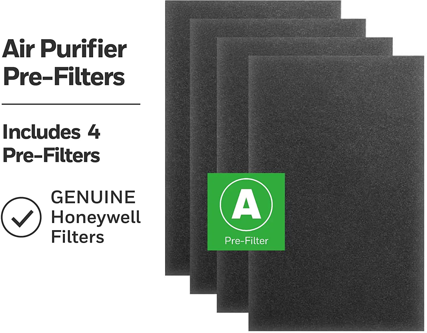 Honeywell HRF-A200 Pre-Cut Carbon Pre-Filter For A200 Series Air Purifiers - 4 Pack (Filter A)