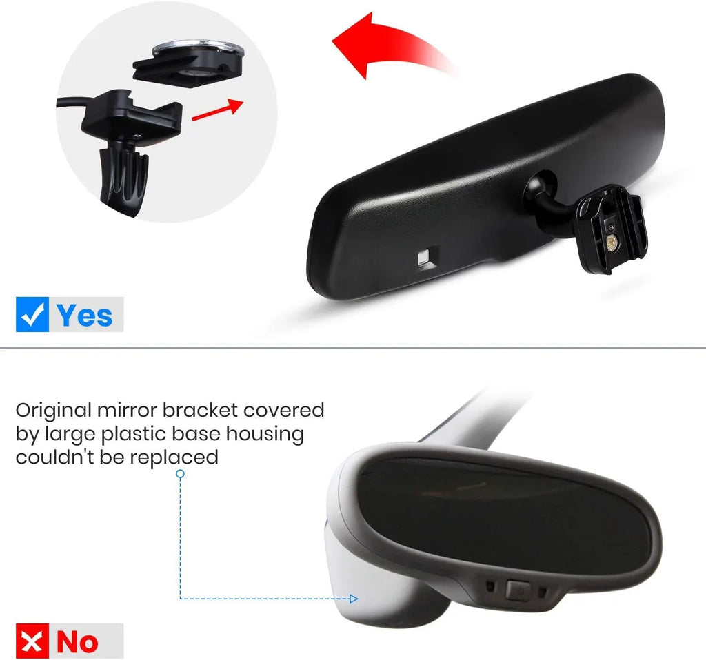 AUTO-VOX 4.3”LCD OEM Rear View Mirror Monitor with IP 68 Waterproof Back Up Car Camera, Night Vision Back Up Camera System for Parking & Reversing (T2 )